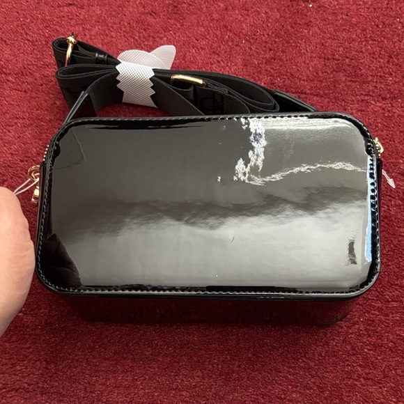 Valentino Orlandi Glossy Black and Gold Studded Crossbody - Picture 5 of 7